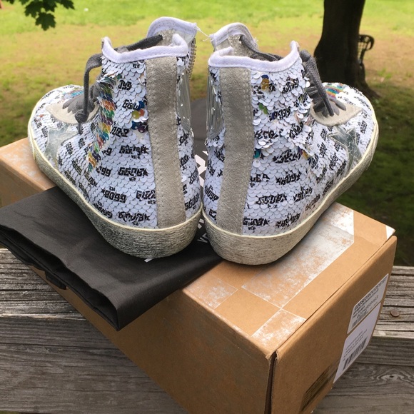 Golden Goose Francy Sneaker Rainbow/Silver 35 NIB - Picture 9 of 13